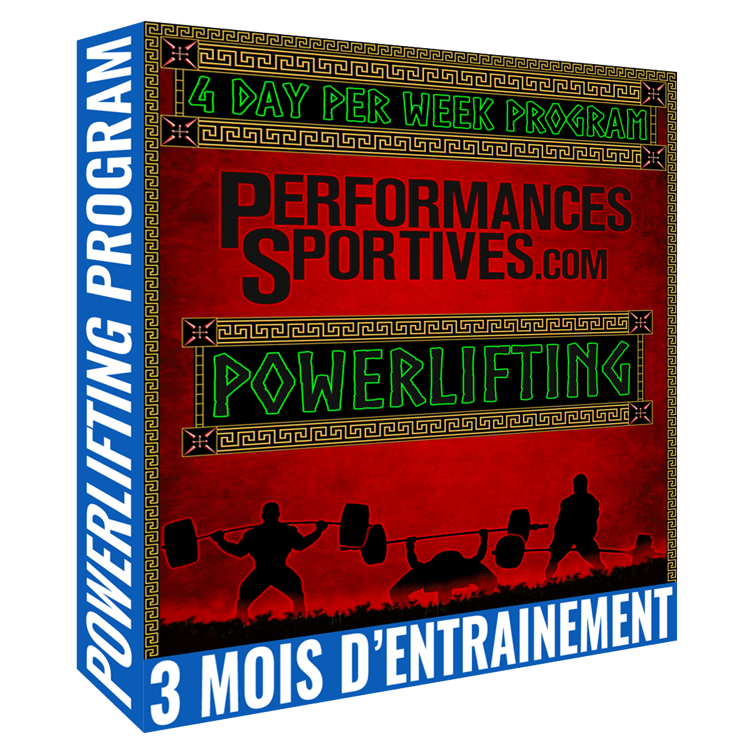 Programme de powerlifting - 4 jours d'entraînement par semaine
