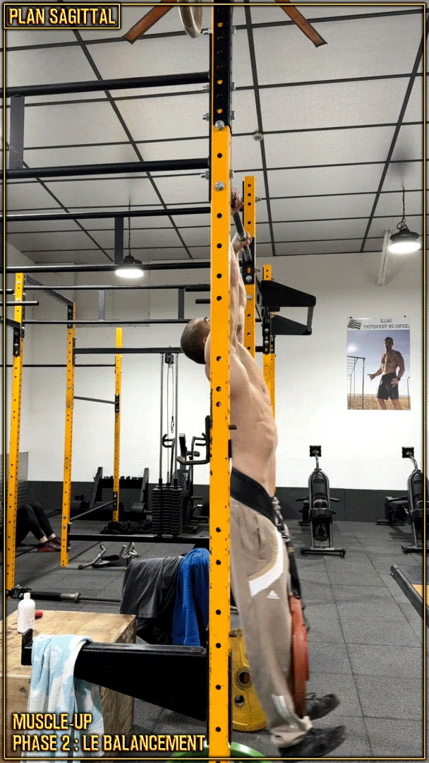 Muscle-up en street lifting - balancement - déroulé du point de puissance - Aubin Chevillard