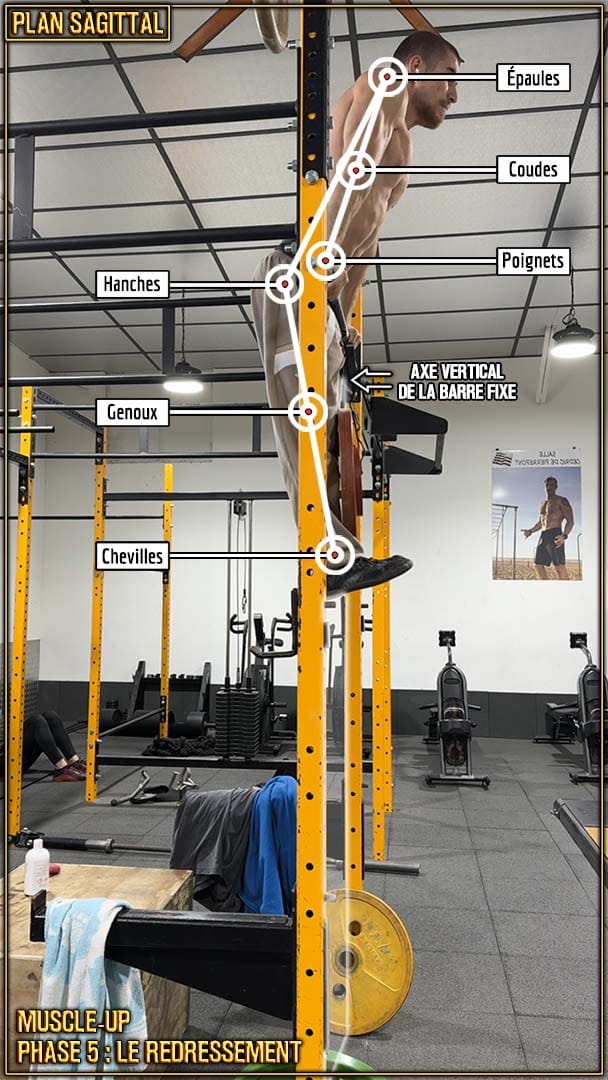 Muscle-up en street lifting - le redressement - positionnement des articulations - Aubin Chevillard