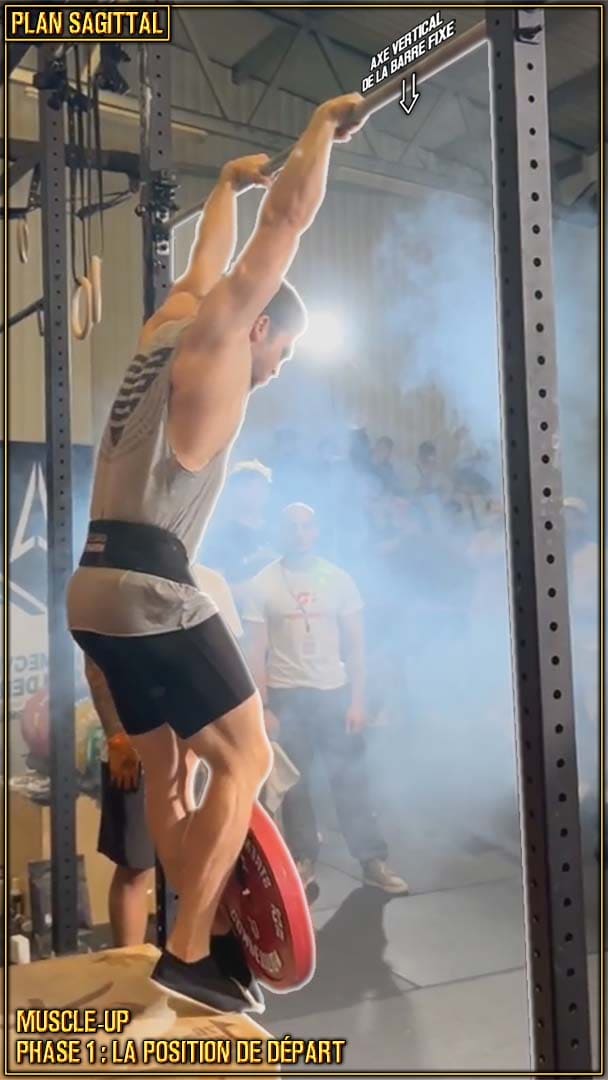 Muscle-up en street lifting - position de départ - Pere Coll