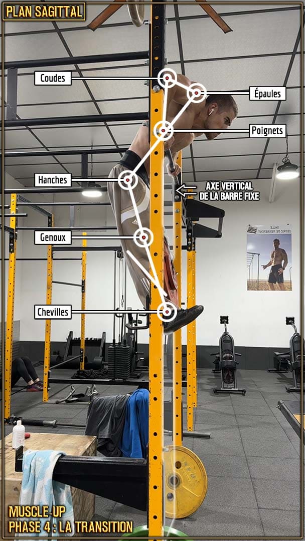Muscle-up - transition - fin de transition - positionnement des articulations - Aubin Chevillard