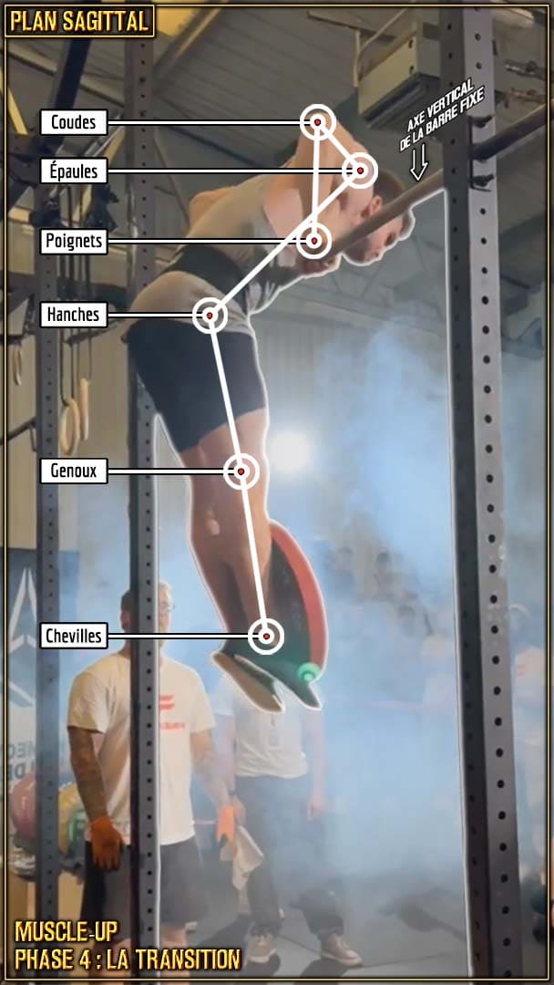 Muscle-up - transition - fin de transition - positionnement des articulations - Pere Coll
