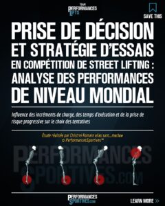 Analyse scientifique des stratégies en compétition de street lifting